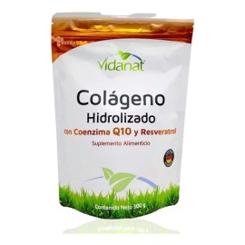 Colageno Hidrolizado Coenzima Q10 Y Resveratrol Vidanat 300g Sabor Matcha