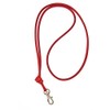 Logan Whistles Lamb Nappa Leather Lanyard with Brass Clip, Red