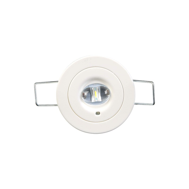 Luceco Tempus Recessed Emergency Downlight 1W, Corridor Optic