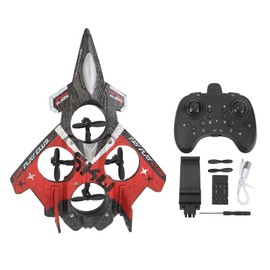 RC Stunt Drone Aerial Photography Three Speed Switching 360° Spin Headless Mode 2.4GHz RC Fighter Airplane for Gift Toys Red Single Battery