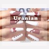 Uranian Extra Long Coffin Fake Nails Red White French Press