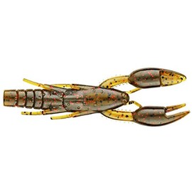 Yamamoto PyschoDad 3.75" Soft Plastic Punch Craw (Green Pumpkin Red Flake)