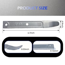 Polcatay Pry Tool, 4140 Instrument Panel Wedge Pry Bar, Portable Metal Rust-proof Door Panel and Interior Trim Disassembly and Repair Tool, Universal for Most Cars Panel Popper Parts (Silver)