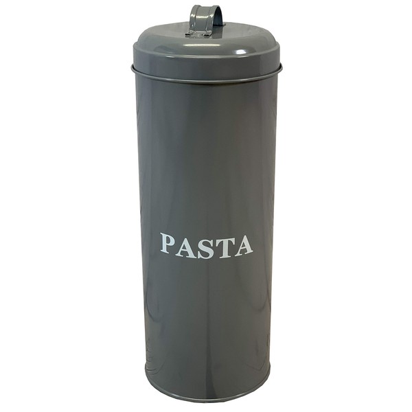 Selections Metal Pasta Storage Tin In French Grey