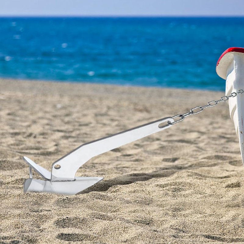 Garvee 11 LBS Boat Anchor, 316 Stainless Steel Delta-Style Anchor,