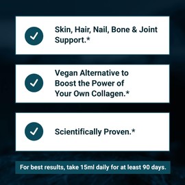 Orgono Living Silica Collagen Booster | Vegan Mineral-Based Silica Supplement | Supports Healthy Collagen & Elastin Production for Joint & Bone Support, Glowing Skin, Strong Hair & Nails | 16.9 Fl Oz