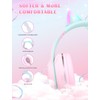Bluetooth Kids Headphones,Cat Ear LED Light Up Kids Wireless Headphones,Bluetooth