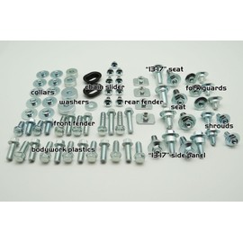 90Pc CRF Specbolt Plastics and Bodywork Bolt Fasteners Kit FITS All Honda CRF150R CRF250R CRF450R Dirtbikes Motorcycle 150 250 450 Fenders Seat Shrouds Side Panels Fork Guards Chain Slider