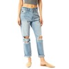 Kan Can Women's High Rise Mom Jeans L 30