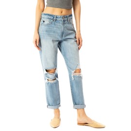 Kan Can Women's High Rise Mom Jeans L 30