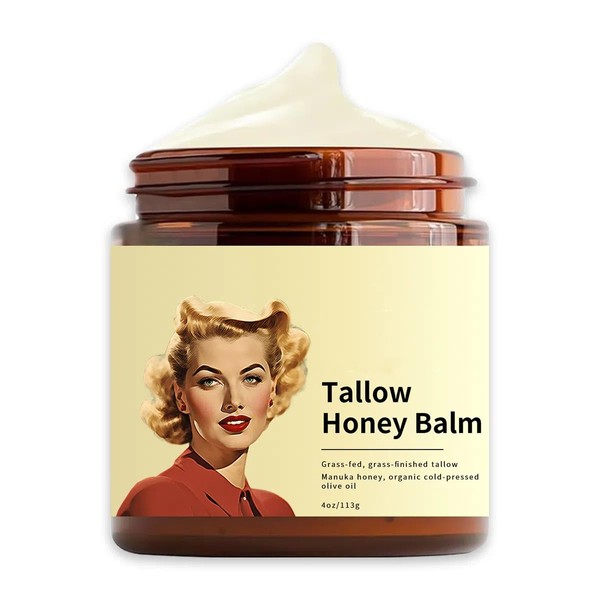 ZDQULX Beef Tallow for Skin, Tallow and Honey Cream Grass