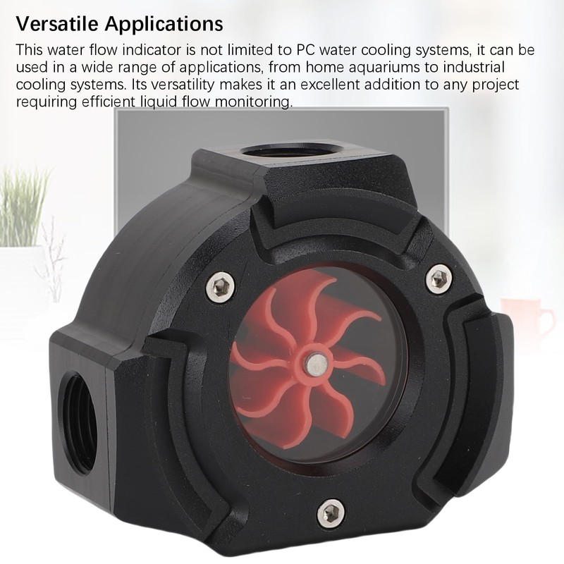 Generic Water Cooling Flow Meter Indicator, G1/4 Threaded 8 Impeller
