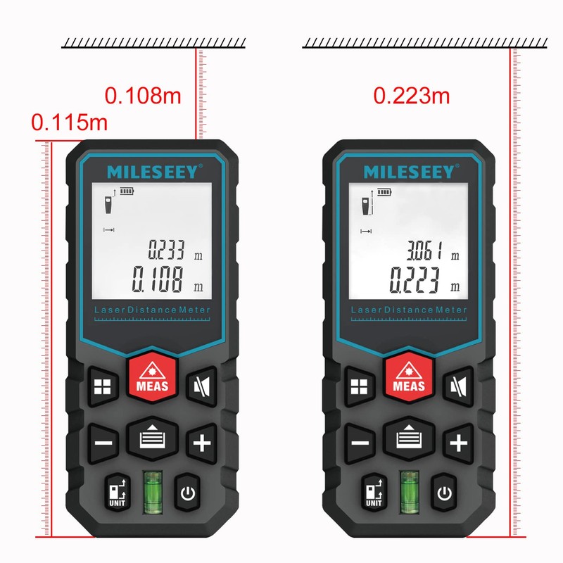 Mileseey Laser Measure 131Ft 40m Digital Distance Meter with Mute
