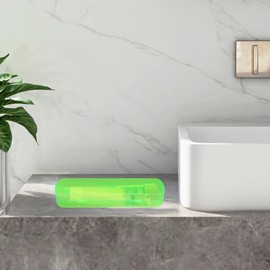 VOCOSTE Toothbrush Travel Case, Plastic, Lightweight Traveling Toothbrush Holders Case, for Travel Business, Green, 2.17"x1.38"x8.07"