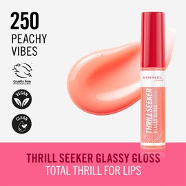Rimmel London Thrill Seeker Glassy Gloss Lip Gloss 250 Peachy Vibes