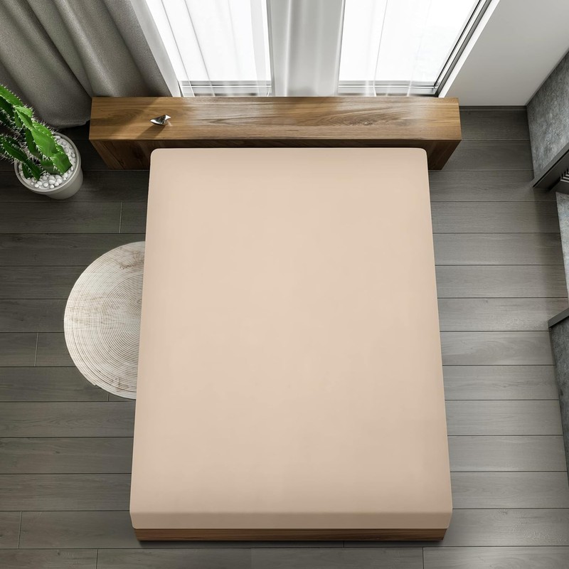 Utopia Bedding - Spannbettlaken 180x200cm Bis 30 cm - Beige