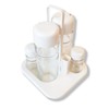 6-Piece Spice Rack Cruet Salt, Pepper, Vinegar Dispenser, Oil Dispenser