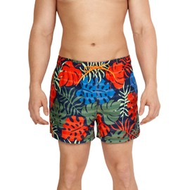 Speedo Traje de baño para Hombre, Longitud Corta, Estampado Redondo