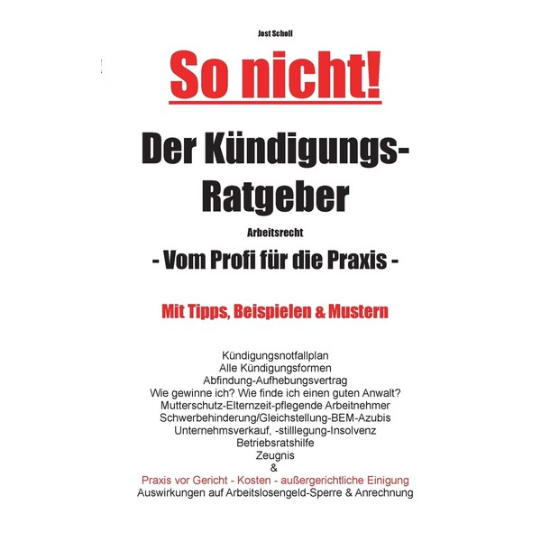So nicht! Der Kündigungs-Ratgeber Arbeitsrecht: Vom Profi für die Praxis