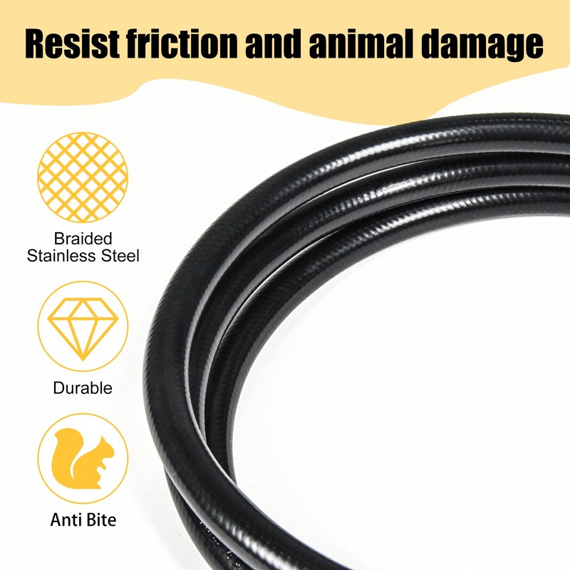 Rixordd 8 Feet Propane Regulator Hose with Gauge - QCC1