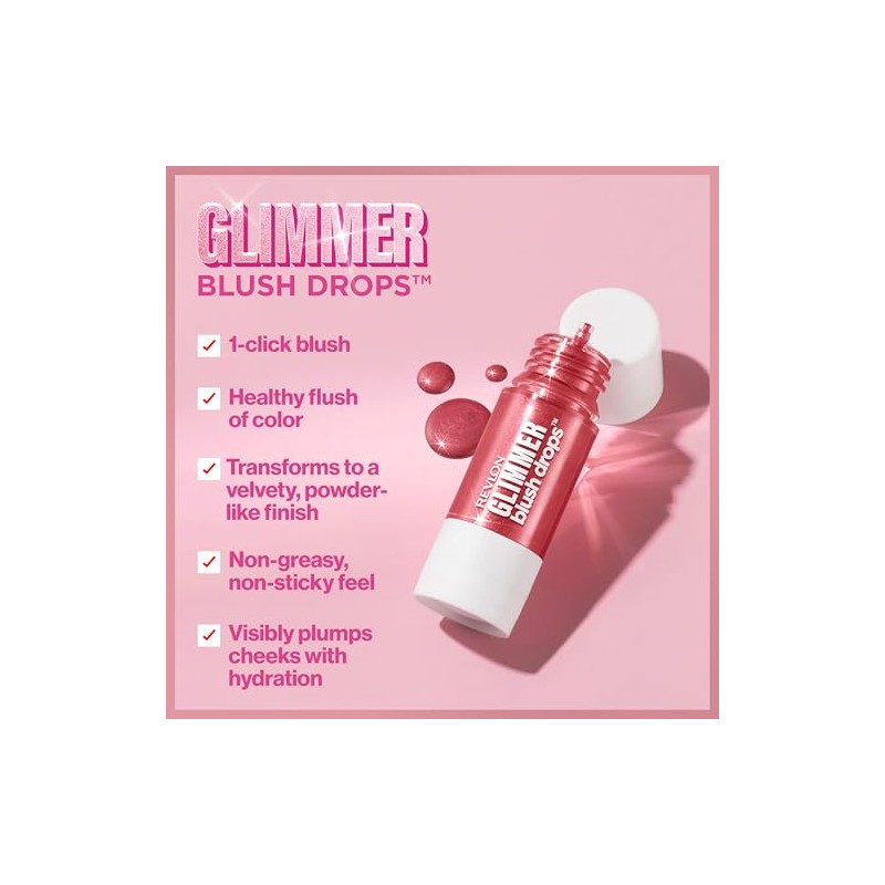 Rubor Revlon Glimmer Blush Drops Tono Pink it over 9.4ml