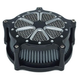 Air Filter Intake Cnc Cut Air Cleaner Venturi Motorcycle Chrome Kit for Harley Dyna 2000 - 2017 Softail 2000 - 2015 Touring 2000 - 2007 Fitment - B (Gray)