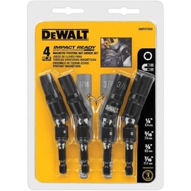 DEWALT DWPVTDRV 4-Piece Impact Ready Pivoting Nutsetters, 1/4-Inch, 5/16-Inch, 3/8-Inch, 7/16-Inch