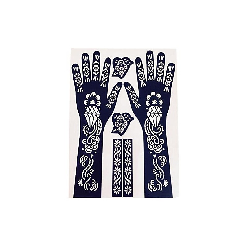 Henna Stickers Tattoo Body Art Metdi Stencil Wedding Women Men