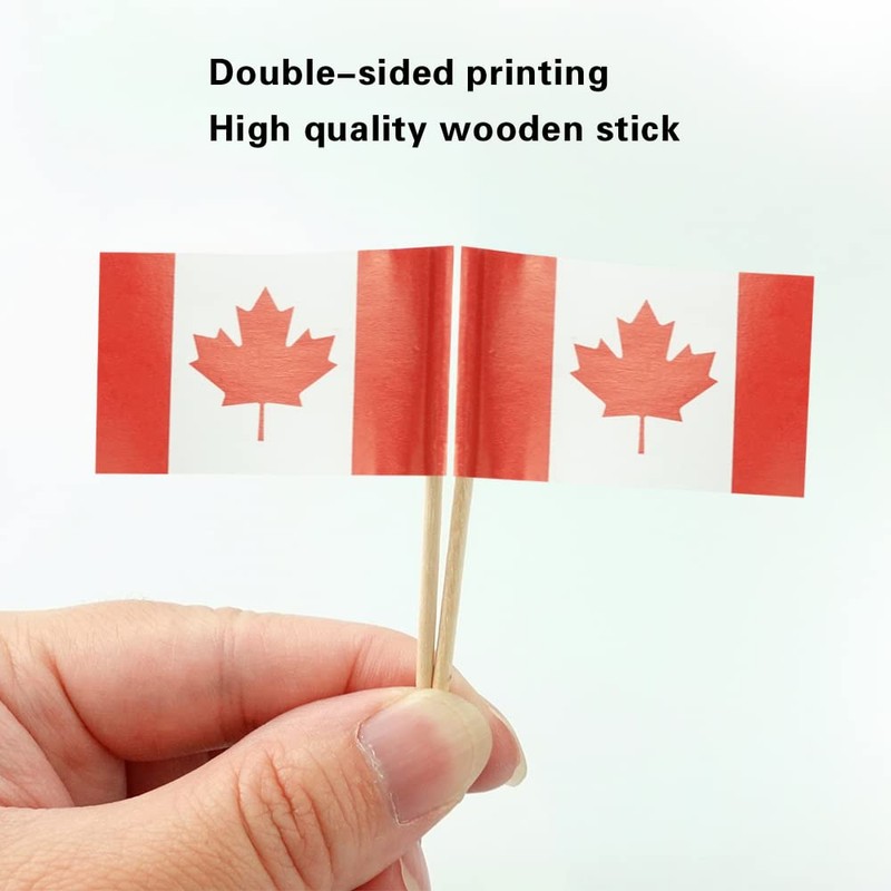 Canada Flag Canadian Flag, Small Mini Canada Toothpick Flags for