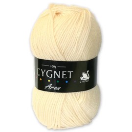 Cygnet Arun Knitting Yarn/Wool - 100g Acrylic Crochet Knit Ball - 24 Shades (Cream - 288)