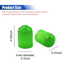 DUSCOKE 20PCS Car Tire Valve Stem Caps, Plastic Tire Stem Valve Dust Cover with O Rubber Seal, Universal Tire Air Valve Cap Stem Covers for Cars, SUVs, Trucks, Bikes and Motorcycles (Green)
