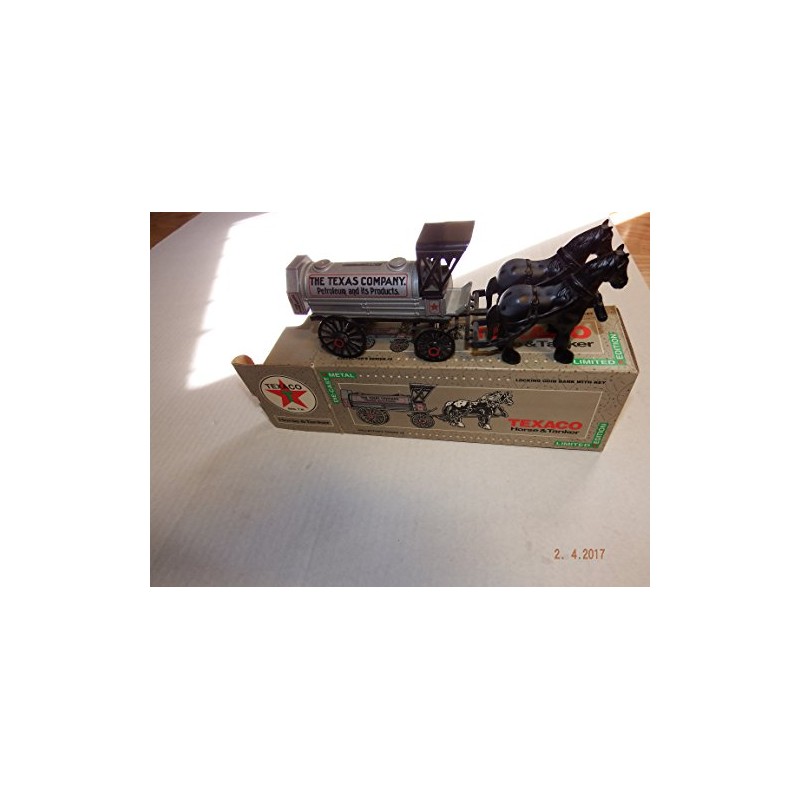 Texaco ERTL Die Cast Horse & Tanker Locking Coin Bank