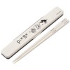 Skater ABC3AG-A Pingu Chopsticks and Case Set, 7.1 inches (18