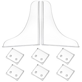 Remagr 8 Pieces Bathtub Shower Splash Guards Curtain Clips Set for Shower Liners and Curtains to Keep Water Windproof Acrylic Adhesive Splash Holder (Clear)