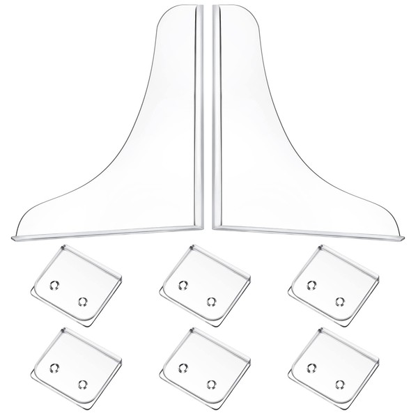 Remagr 8 Pieces Bathtub Shower Splash Guards Curtain Clips Set