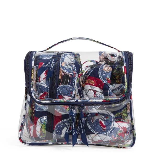 Vera Bradley Women's 3 Piece Cosmetic Makeup Organizer Bag Set,