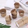 HARFINGTON 50Pcs Paper Baking Cups Small Brown Kraft Paper Muffins
