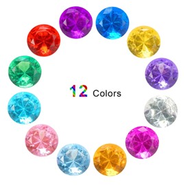 Zhenle Acrylic Diamonds Colourful 110 Pieces 20 mm Transparent Crystals Diamonds Decorative Stones for Vases, Table Decoration, Party Bags, Wedding
