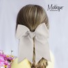 Jumbo Bow Pony with Tails (Light Grey)