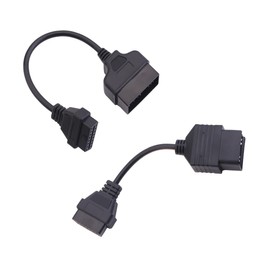 DUNSIHUI 2pcs OBD1 to OBD2 Diagnostic Tool Adapter Connector Cable 22 Pin to 16 Pin and 17 Pin to 16 Pin for Toyo ta OBD1 to OBD2 Diagnostic Tool Cable