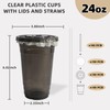 OBXMLFY 24 oz plastic ice coffee cups with lids and