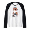 Cat Skateboarder Skateboard Skateboarding Raglan Baseball Tee