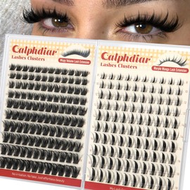 Lash Clusters Wispy & Manga Eyelash Clusters 8-18MM DIY Volume Lash Extensions C Curl Individual Lashes for Daily Wear & Glam Looks Reusable Lash Clusters for Beginners