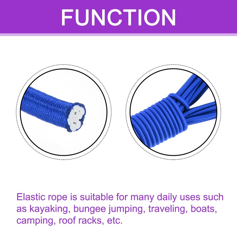 DMiotech 3mm Shock Cord, 7.6 M Deep Blue Bungee Cord