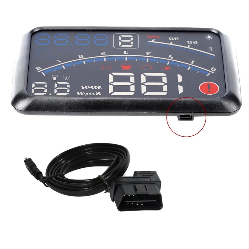 Car Head Up Display, Universal HUD Head Up Display MPH/KM/H