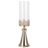 Candle Holder Ornament European Style Wrought Iron Glass Candlestick Wedding
