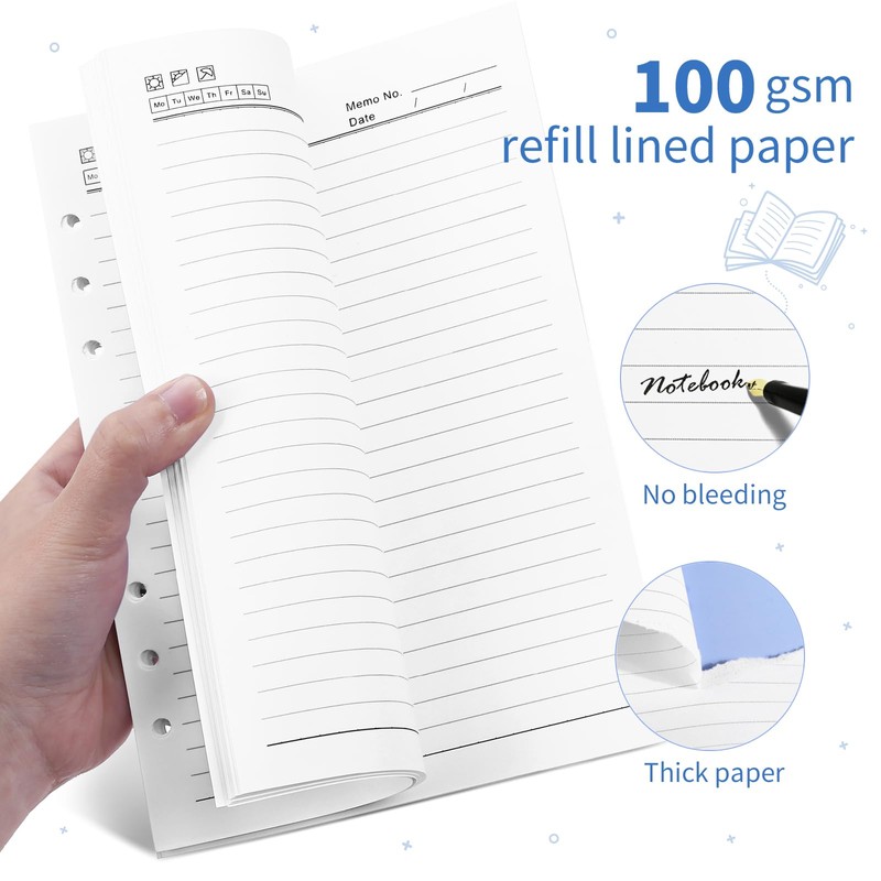 Kesote Project Notebook A5 Spiral Notebook Lined Notebook Refillable Notebook