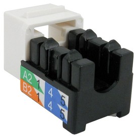 CAT5E RJ45 Keystone Jack, V-Max Series - White Color - (50 Pack)