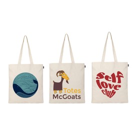 Eco Right Unisex Tote Bag, Aesthetic Tote Bag, Canvas Tote Bag & Fabric Bag, Women's Dead, One Size, Whale Goats Self Love, Utility