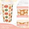 FYSUIMU 120 Sets Boho Fall Disposable Coffee Cups with Lids